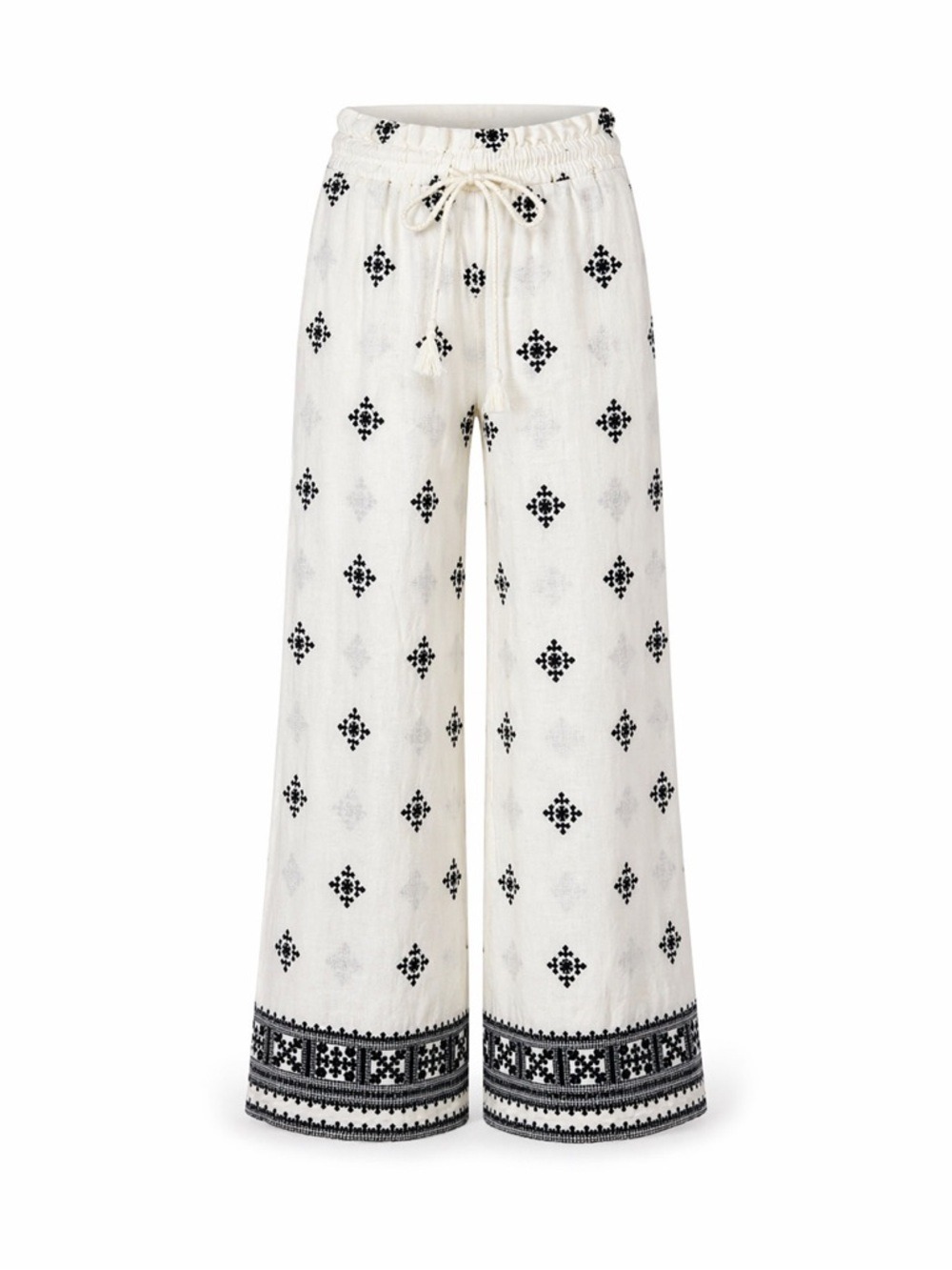 House of Harlow pullon wide leg pant XS linen blend Boho Resort Summer Casual